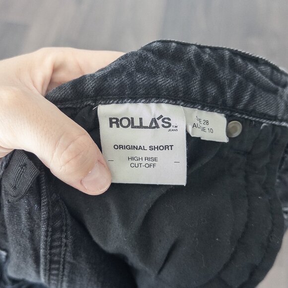 ROLLAS Original Short High Rise Cut Off in Comfort Shadow Shorts Size 28 - Picture 6 of 10